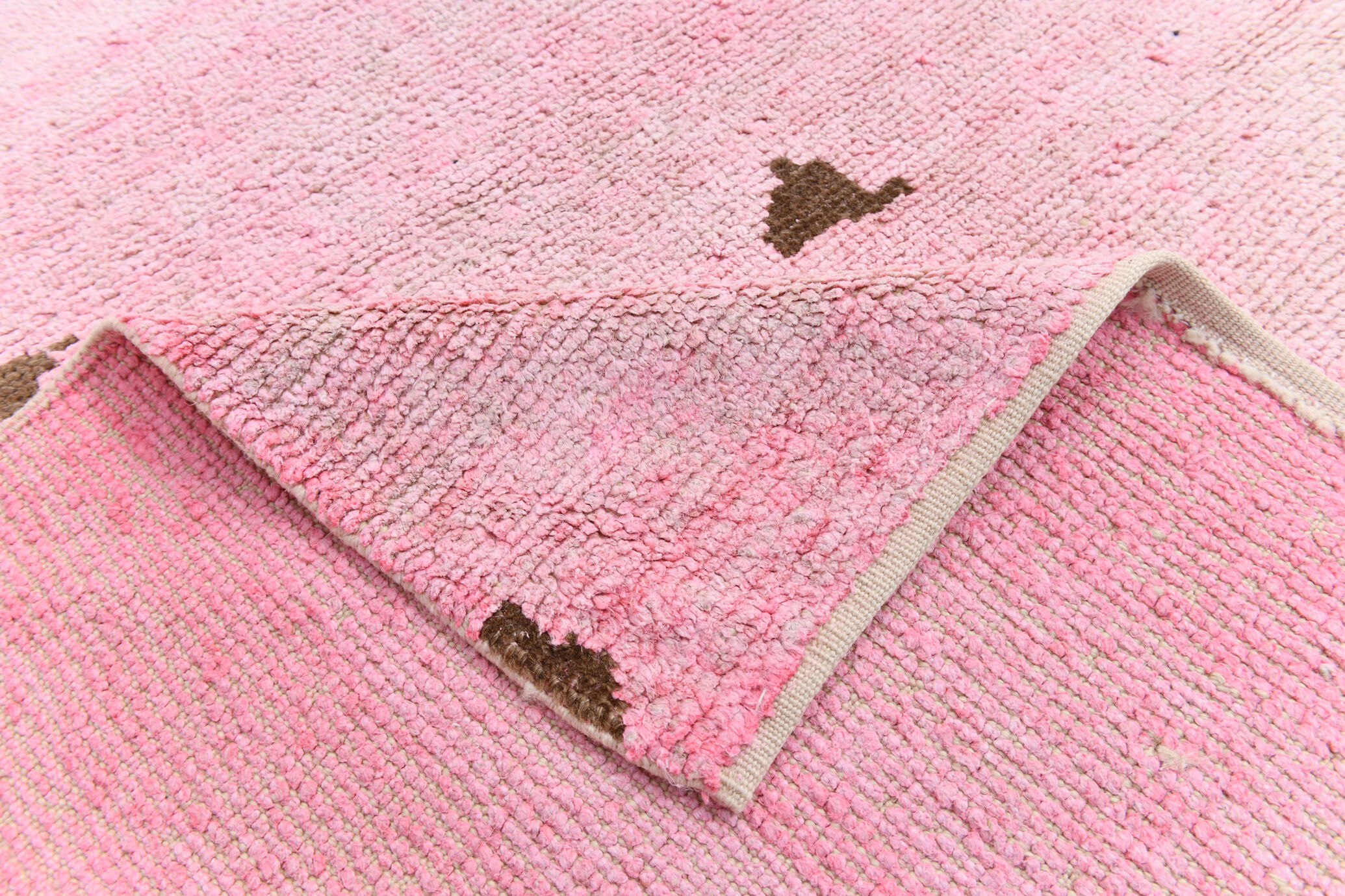Tapis de chanvre rose poussiéreux 7x10, 212x301cm