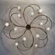 Leola sculptural brass 12-light ceiling or wall flush mount, 1970s