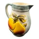 Saint-Clément ceramic pitcher with raised pear decoration
