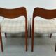 Two Teak Chairs Modell 71 by JLM Møllers Denmark, Niels Otto Møller 60s