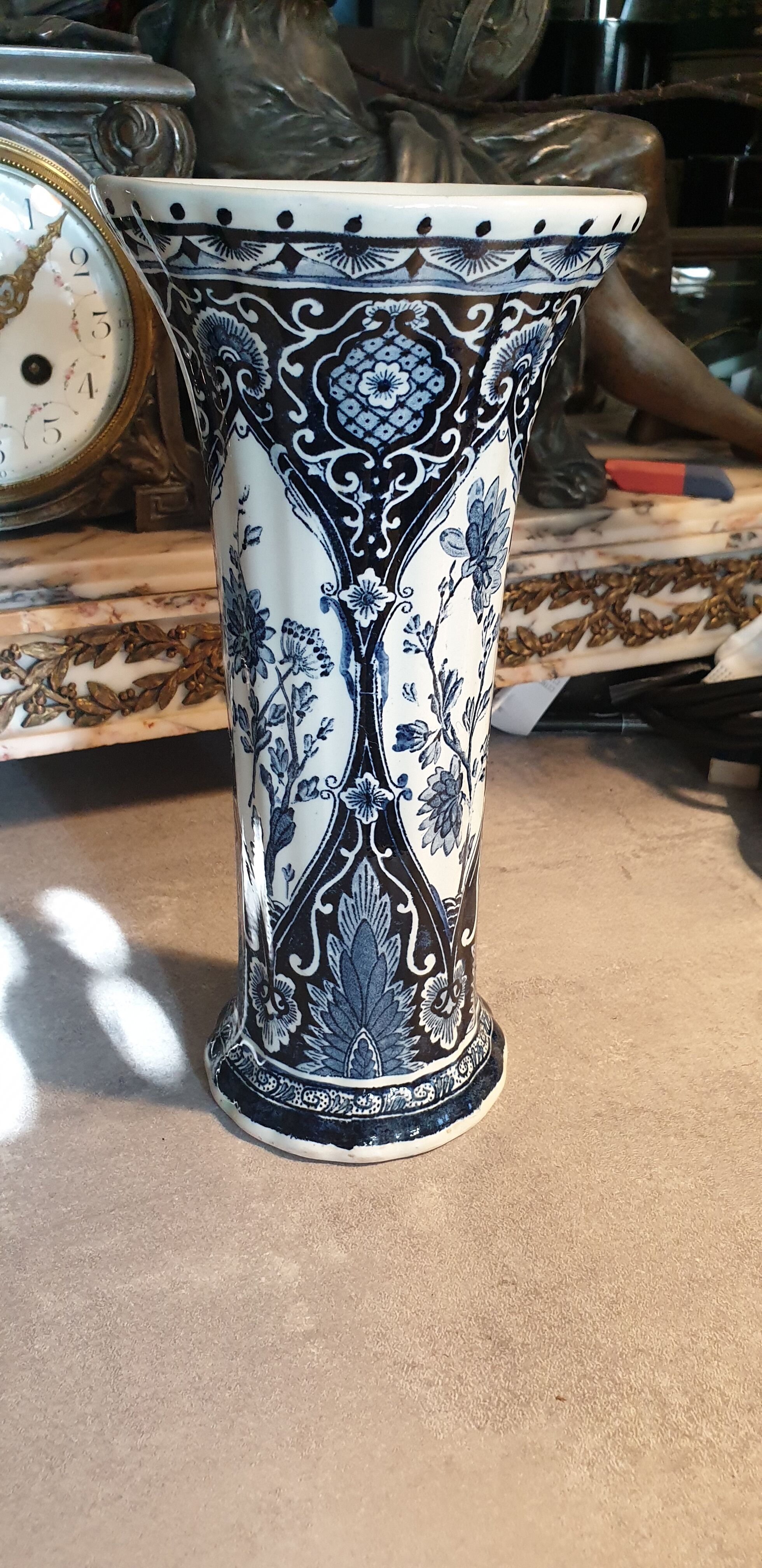 Delft earthenware vase