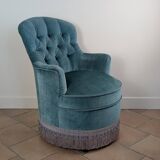 Velvet toad armchair