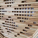 Rattan and bamboo serving tray