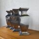 Set 4 vases en fonte d’aluminium