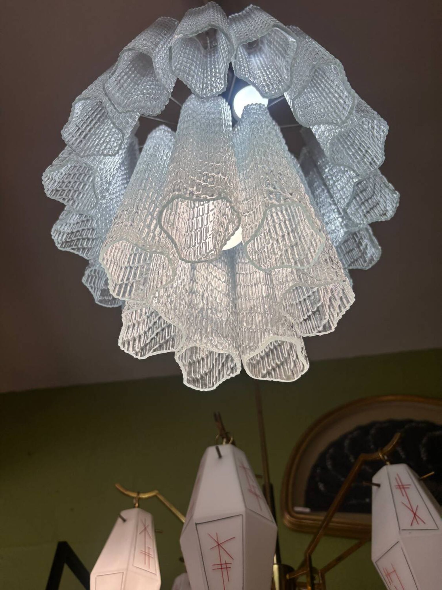 Murano lustre attributed to Toni Zuccheri – Venini – textured glass – year