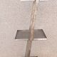 Industrial zigzag shelf in perforated metal
