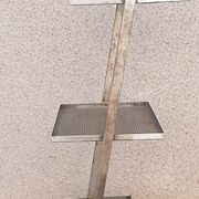 Industrial zigzag shelf in perforated metal