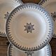 4 assiettes creuses Saint Amand, service Primax en terre de fer bleue, début 1900