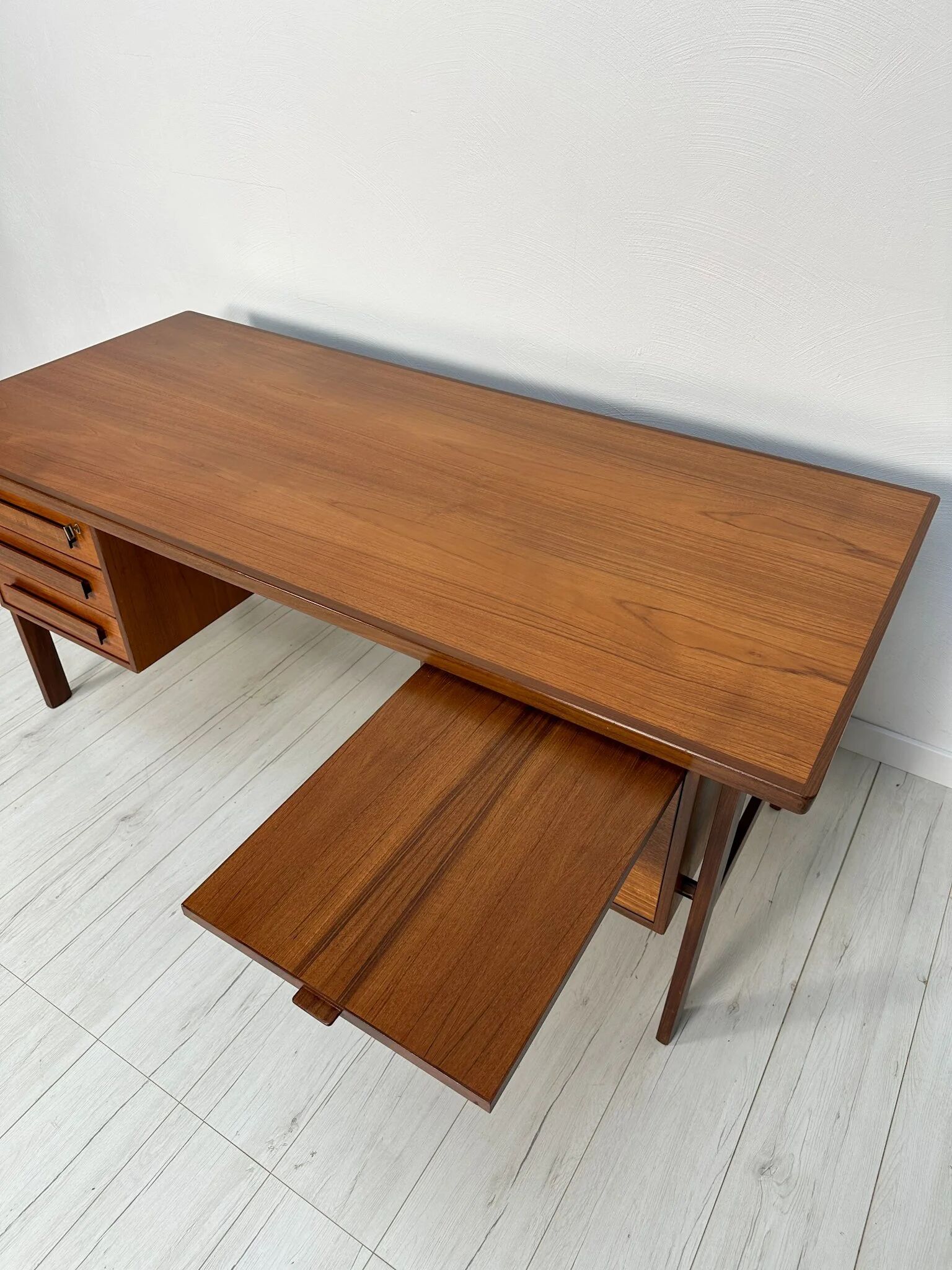 1960s Vintage Freestanding Danish Teak Writing Desk by Peter Løvig Nielsen