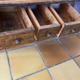 Rustic solid walnut coffee table