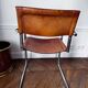 4 Matteo Grassi cantilever chairs in cognac leather