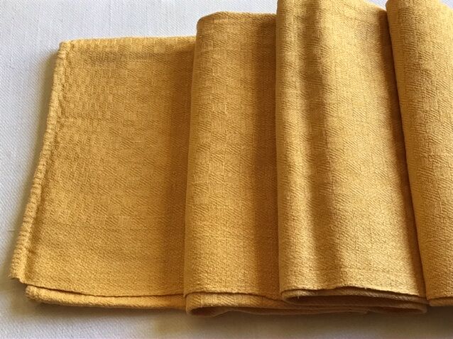 Yellow hemp tablecloth 65cmx100cm