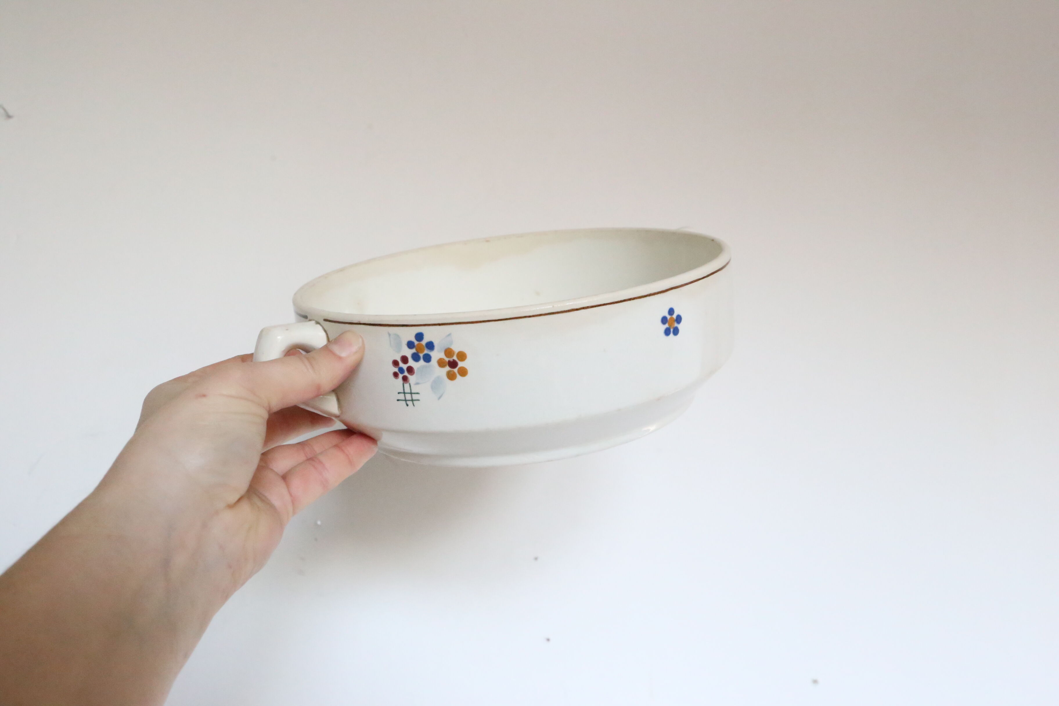 Ceramic salad, Sarreguemines, French Manufacture