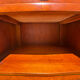 Pair of Louis XV style bedside tables in cherry wood, 1950s/70s.