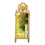 Louis XVI carved and gilded wood mirror, late 18th century