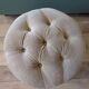 Pouf velours et franges