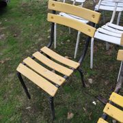 Set of 13 garden chairs made of iron slats and tubes