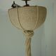 Ceiling light suspension in mother-of-pearl and wood Ø 40 cm