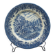 Assiette bleu campagne