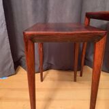 Pair of rosewood tables 64 B, designed by Erik Riisager Hansen, Haslev Møbelsnedkeri, Denmark, 196