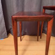 Pair of rosewood tables 64 B, designed by Erik Riisager Hansen, Haslev Møbelsnedkeri, Denmark, 196