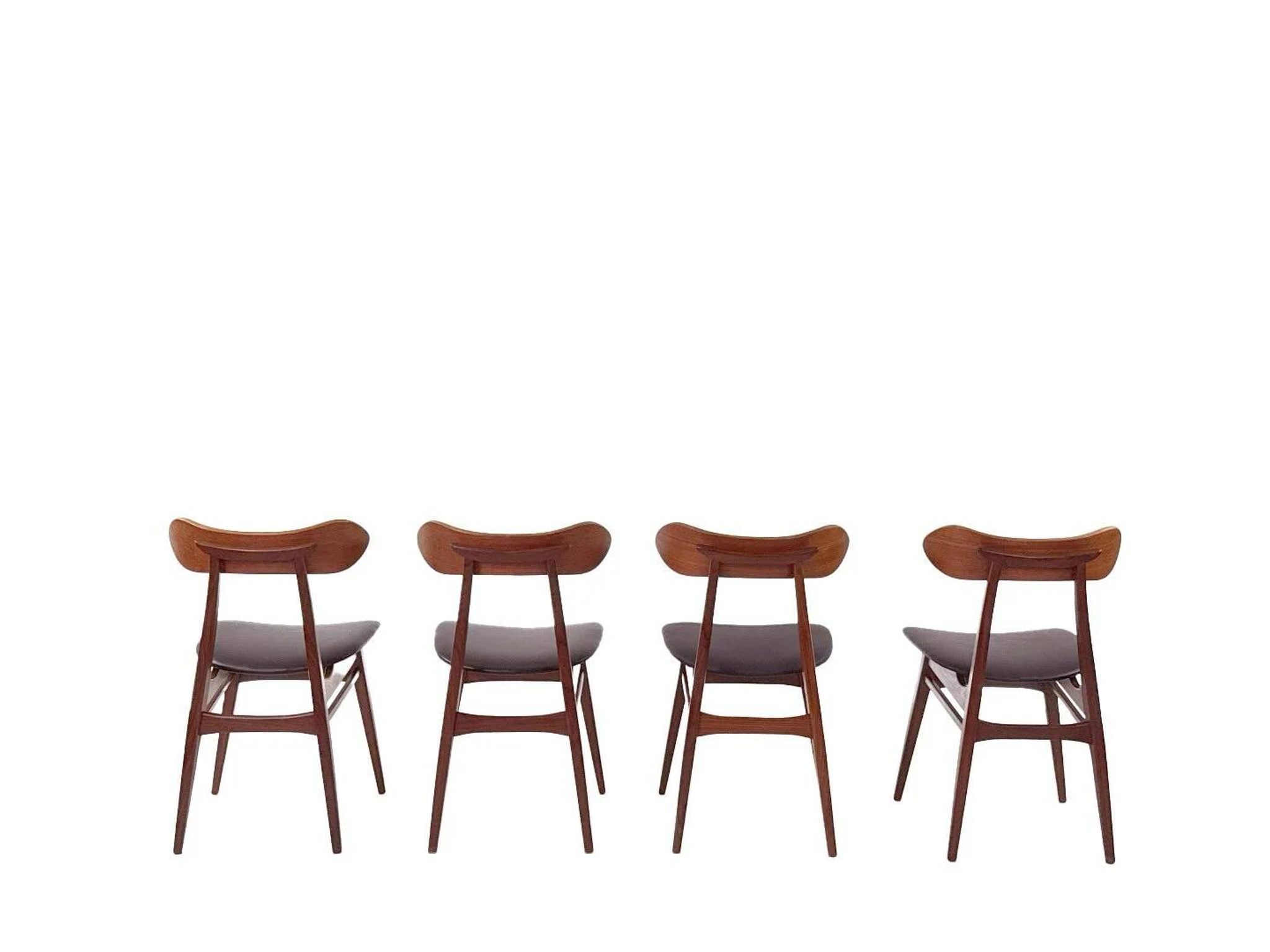 Louis van Teeffelen “Kastrup” dining chairs for Wébé – set of 4