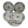 5 old flat plates in Sarreguemines ironstone