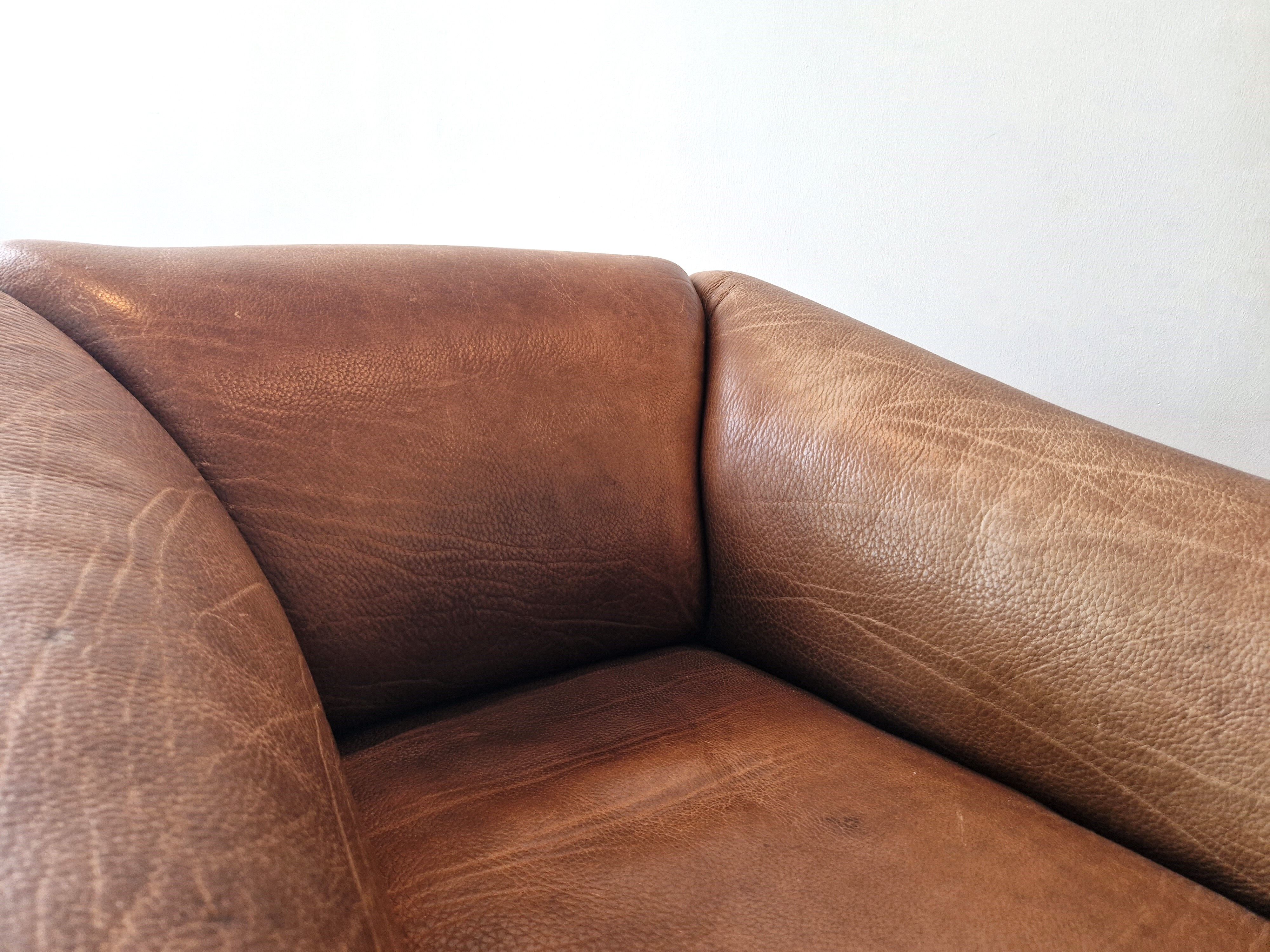 DS-47 brown leather lounge chair by De Sede, Switzerland 1970's