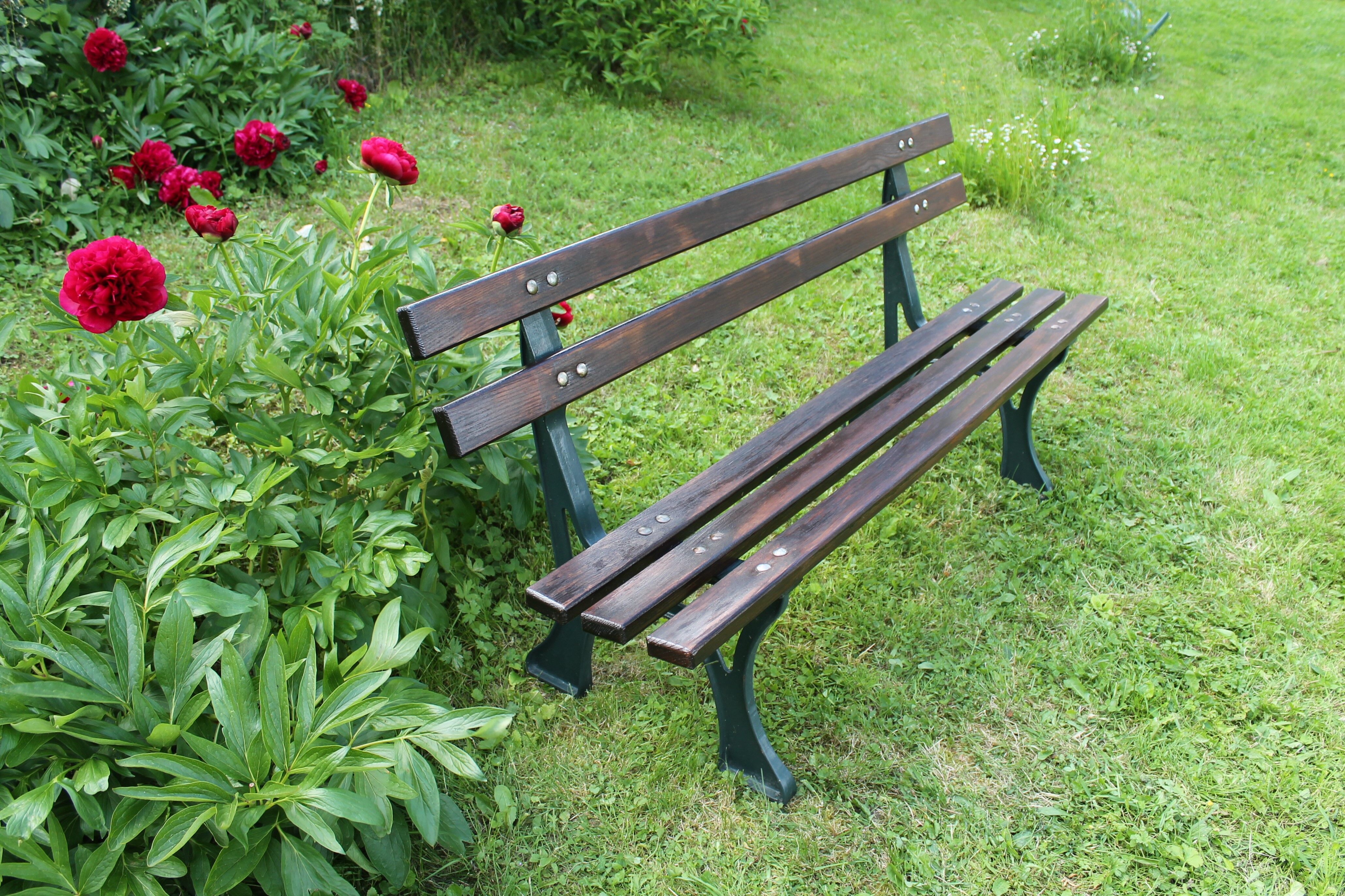 Vintage public park bench
