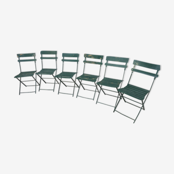 Set 6 anciennes chaises de jardin