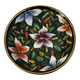 Ceramic and enamel dish with floral decoration by Hubert Béquet