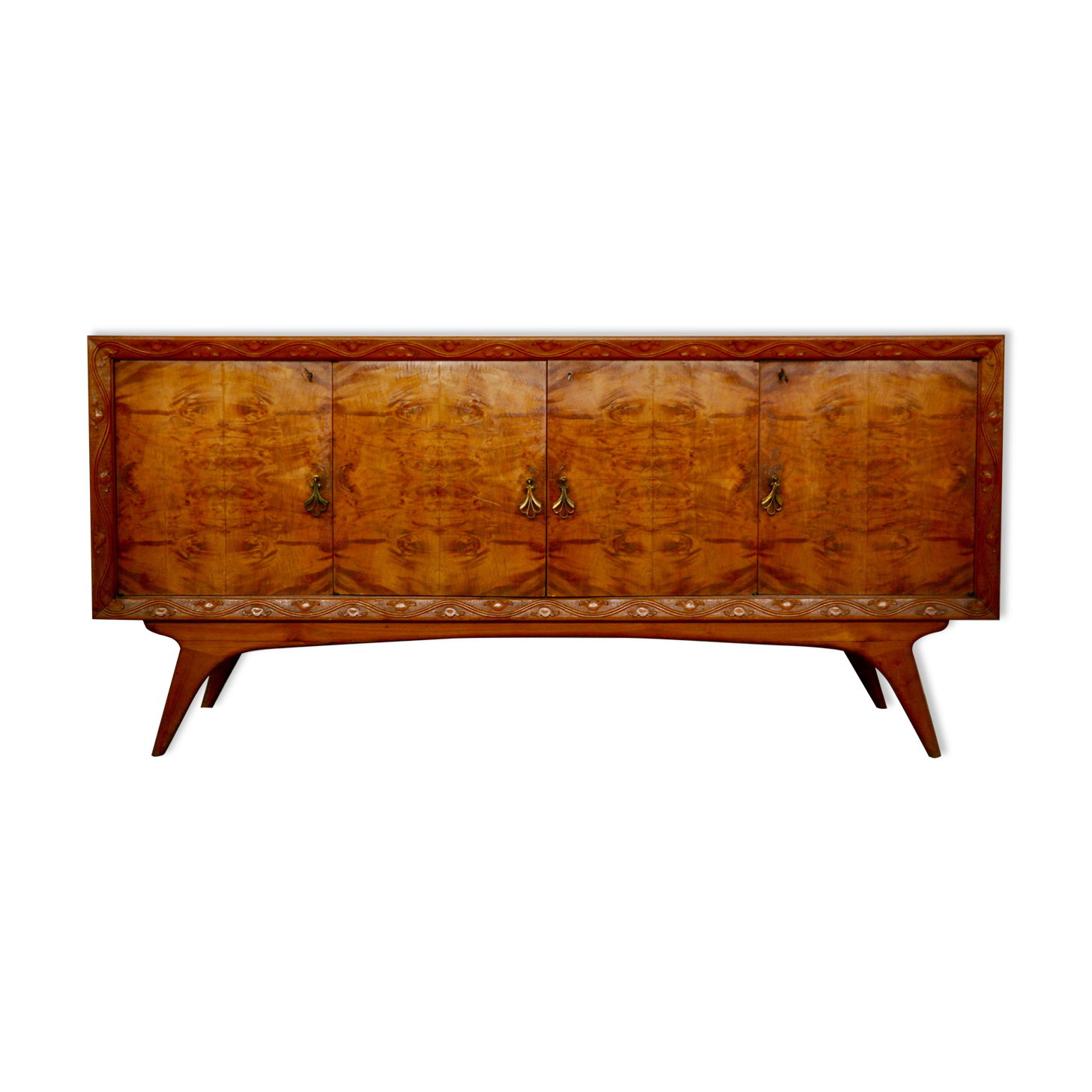 Mid-Century Italian Cherrywood and Walnut Sideboards, 1950s