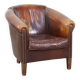Vintage club armchair made of sheep leather