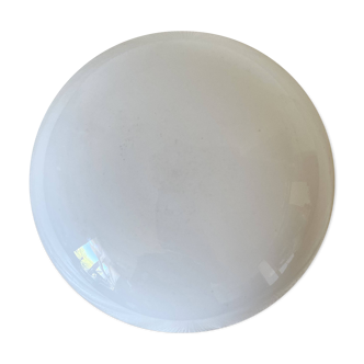 Vintage round ceiling light in domed opaline 25 cm