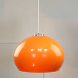 Suspension géante orange Space Age de Guzzini, années 70