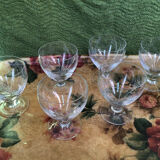 Set of 17 antique engraved glasses