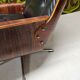 Fauteuil lounge cuir noir 1970 vintage