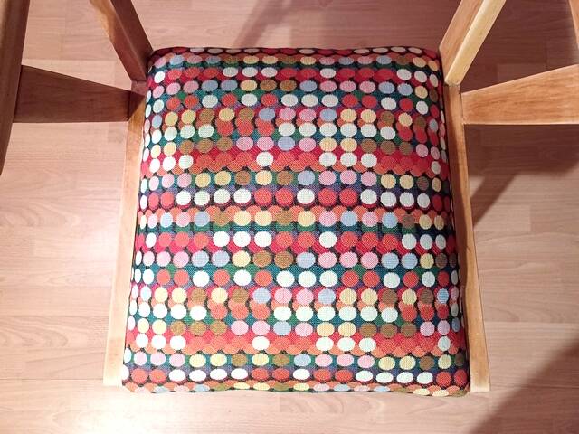 Restored bridge office chair with vintage compass feet from the 50s