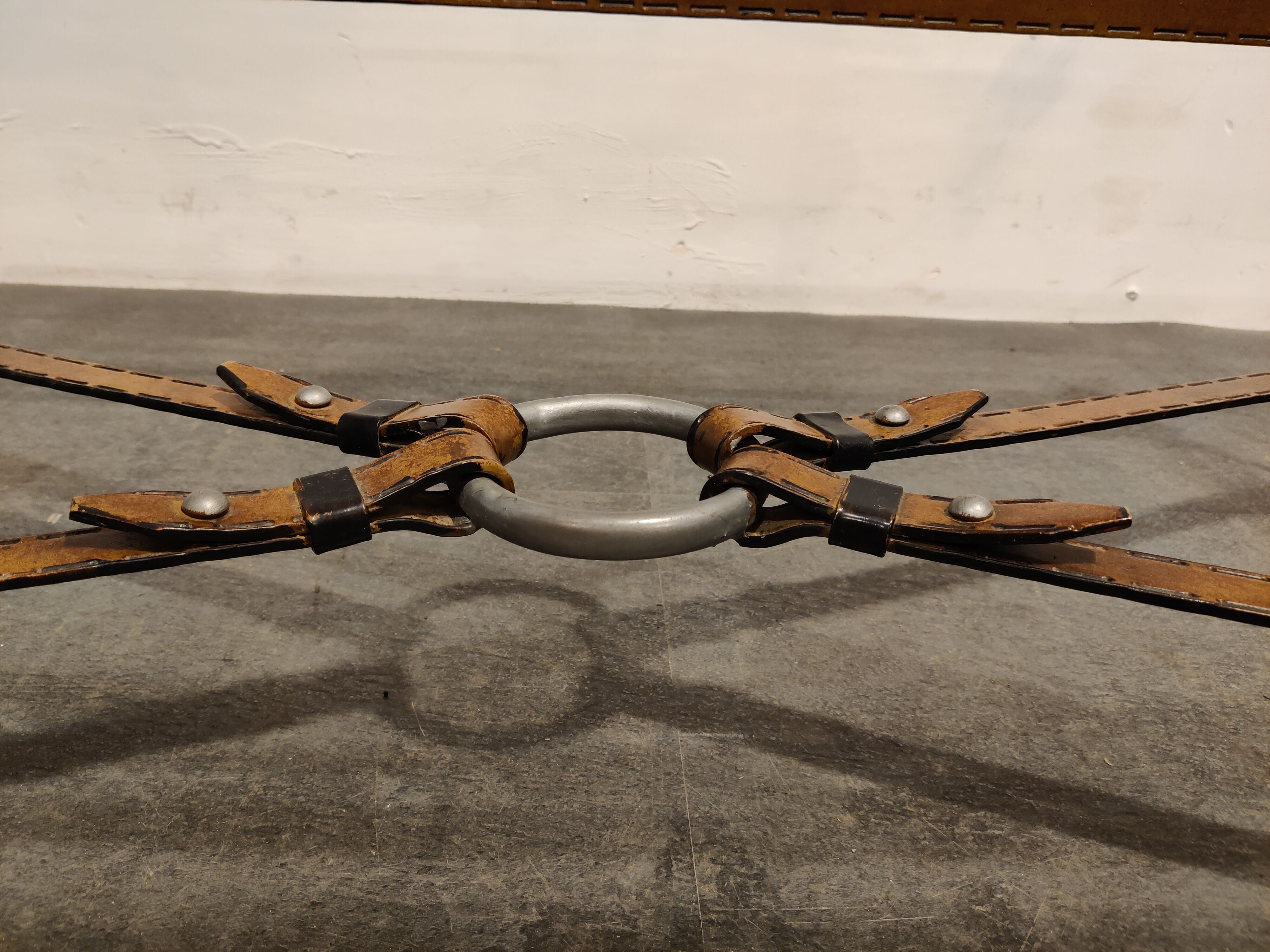Mid century faux leather coffee table, 1960s