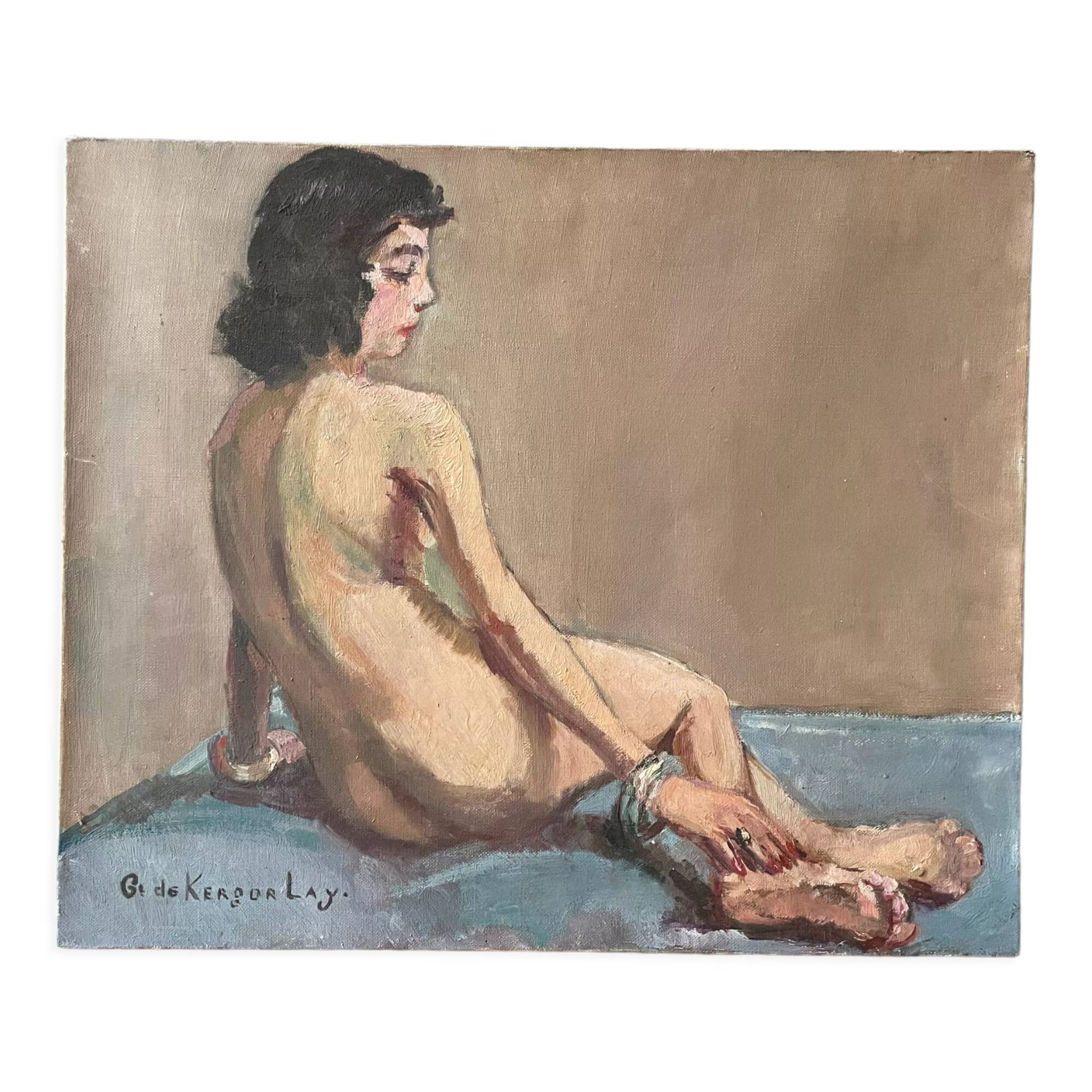 Oil painting on canvas,, circa 1930