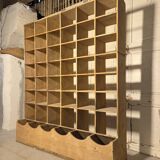 Raw wood locker cabinet
