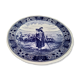 Round dish hollow Delfts decorating shepherdess and her sheep