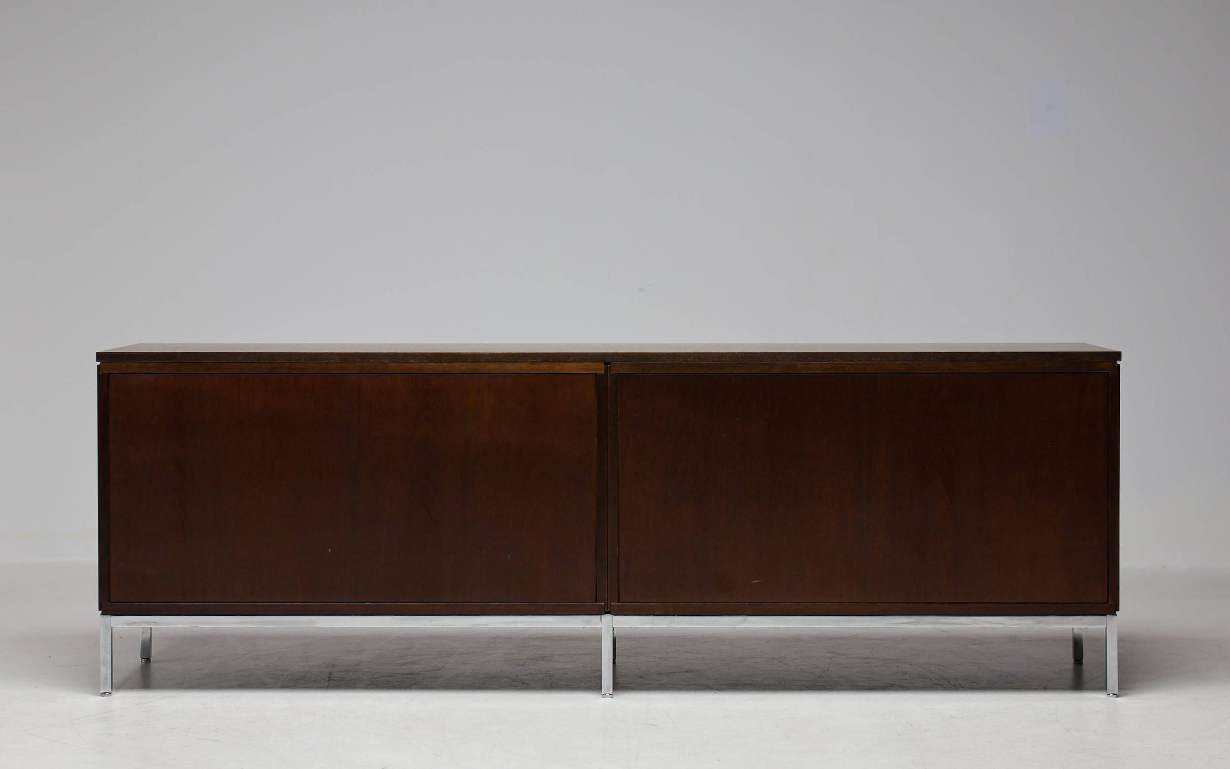 Sideboard in walnut by Florence Knoll Mid Century Modern Executive Boardroom Storage