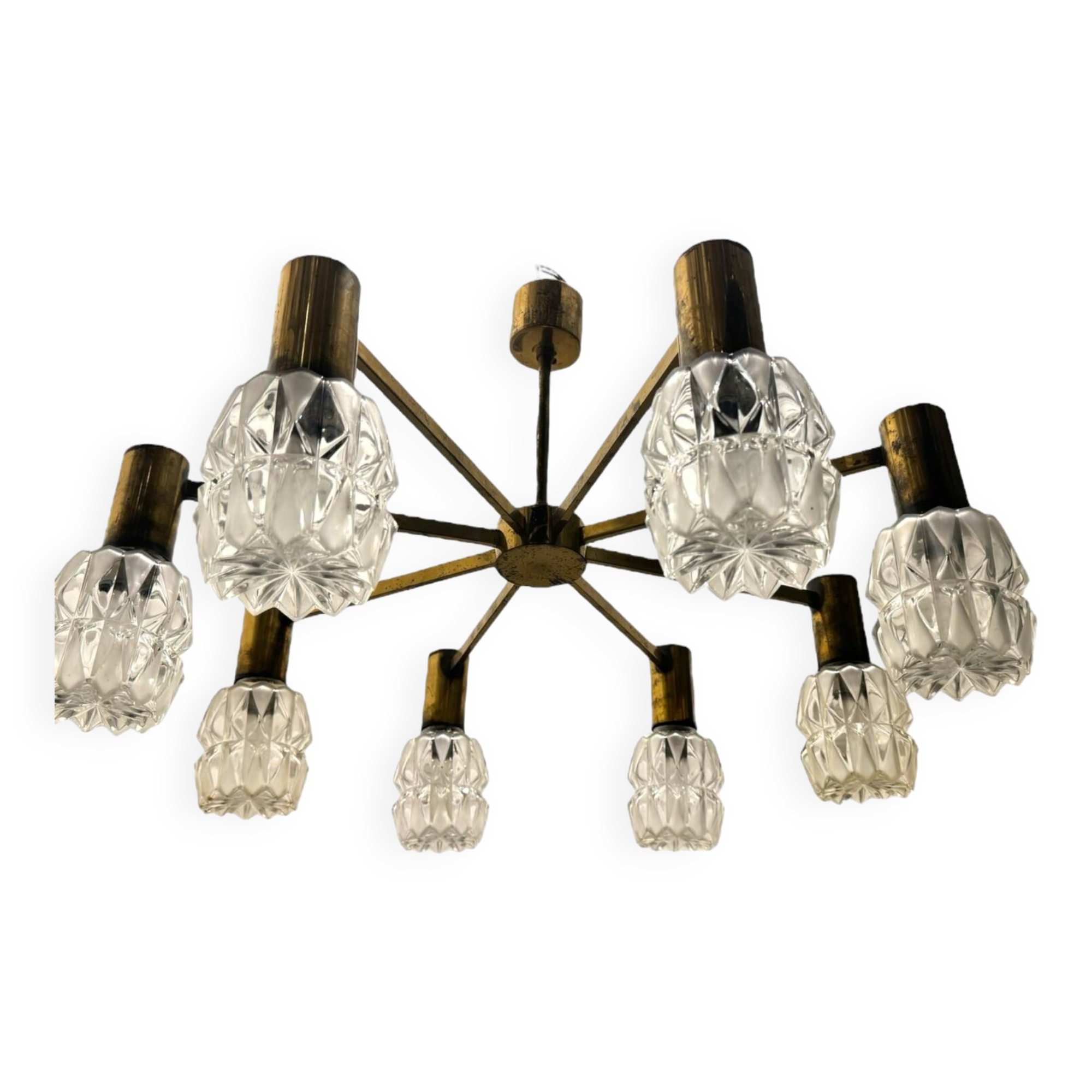 Brass Crystal Chandelier 1960’s