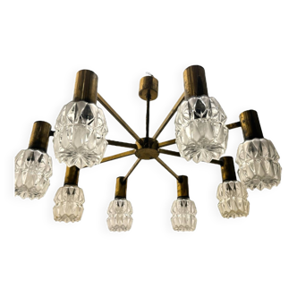 Brass Crystal Chandelier 1960’s