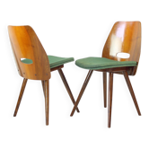 Paire de chaises Lollipop par František Jirák pour Tatra Nábytok, années 1960.