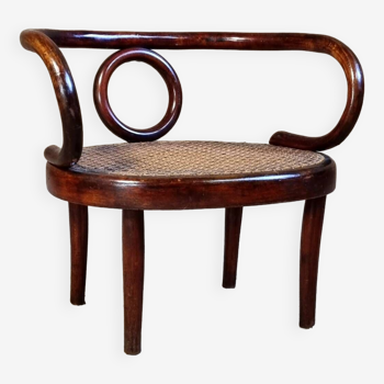Fischel children's armchair in curved wood, early 20th century
