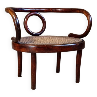 Fischel children's armchair in curved wood, early 20th century