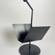 Vintage Postmodernist Black Metal Magazine Rack, Italy, 1980s