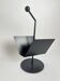 Vintage Postmodernist Black Metal Magazine Rack, Italy, 1980s